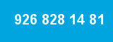 926 828 14 81 926 828 14 81
